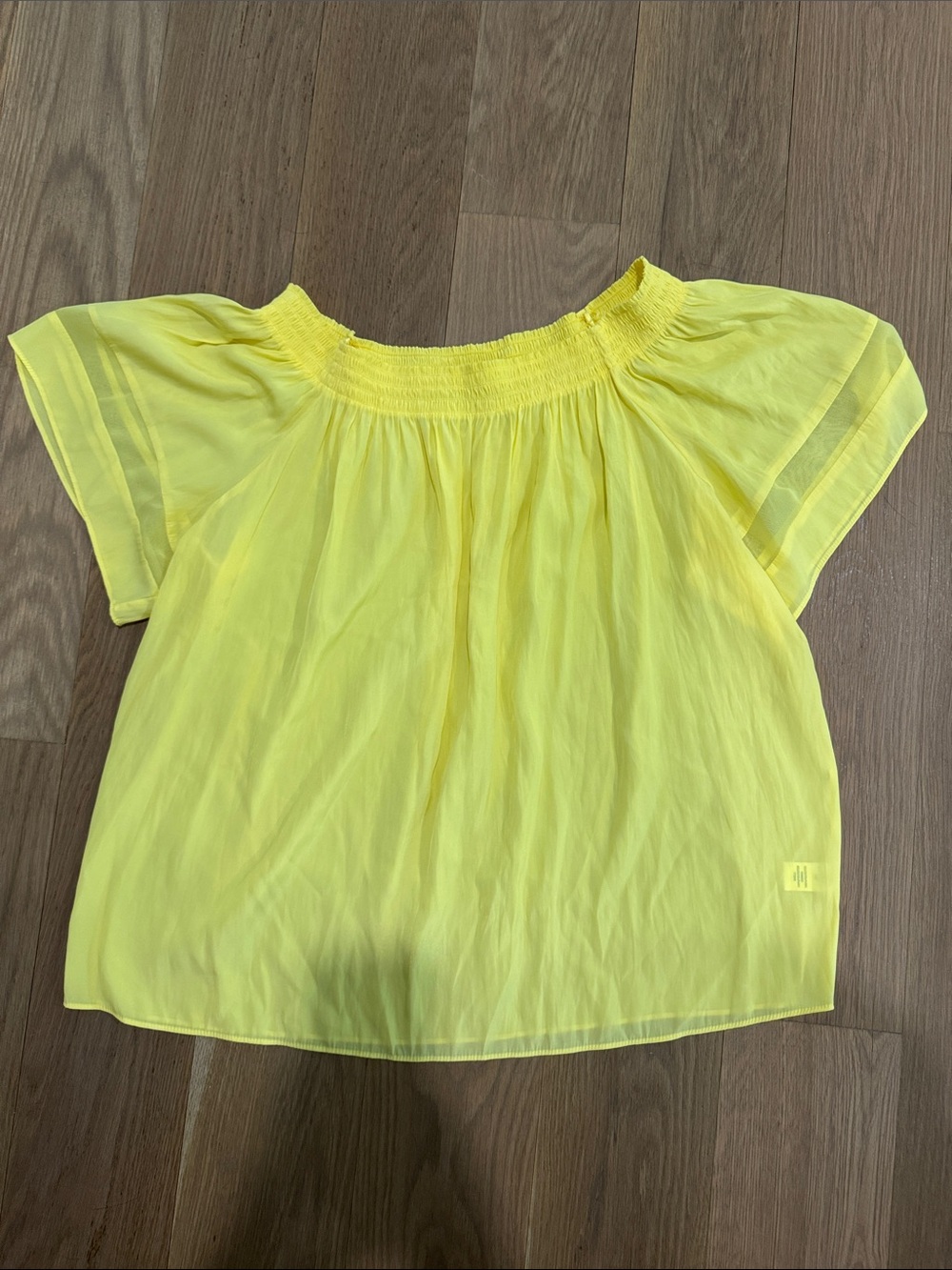 Ramy Brook yellow top shirt blouse size medium